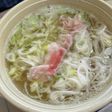 細切り野菜をたっぷり巻いて食べる豚しゃぶ