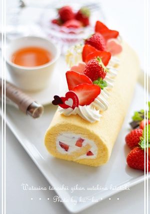 ふわふわしっと～りロールケーキ-レシピのメイン写真