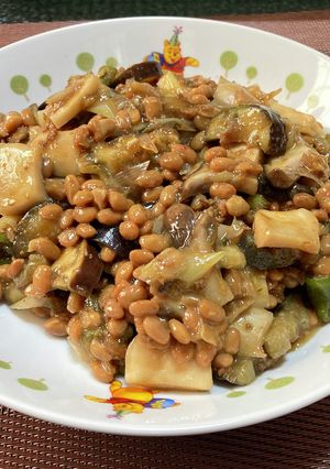 麻婆の野菜と納豆乗せ!(^^)!-レシピのメイン写真