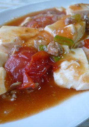 あっさりトマトｄｅ麻婆豆腐♪-レシピのメイン写真