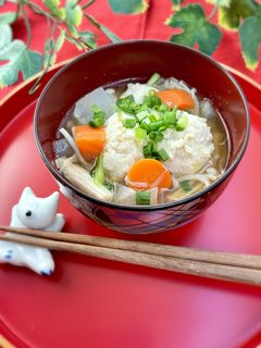 鶏団子と冬瓜のほっこり味噌汁-レシピのメイン写真