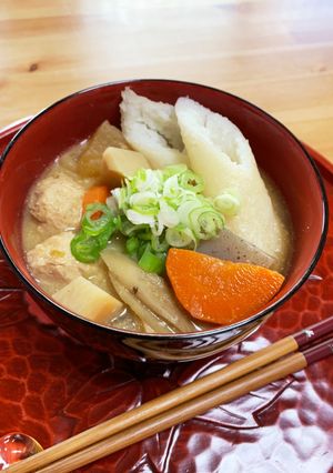 大満足な一杯♪きりたんぽ汁（味噌汁）-レシピのメイン写真