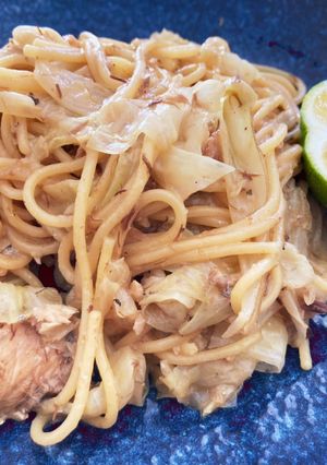 【ホットクック】キャベツ鯖缶パスタ-レシピのメイン写真