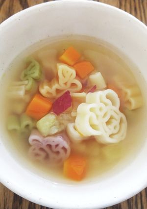 簡単!根菜とパスタのコンソメスープ!-レシピのメイン写真