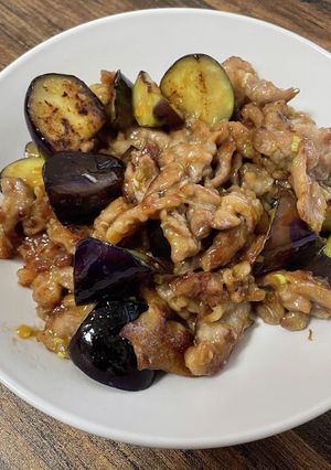 簡単!豚肉とナスの味噌炒め♪-レシピのメイン写真