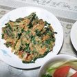 キムチと豚ミンチで米粉チヂミ