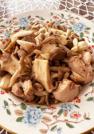 鶏モモとキノコのペペロンチーズ炒め-レシピのメイン写真