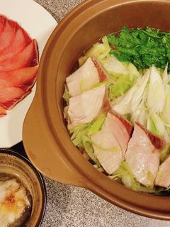長ネギ、キャベツたっぷり!ブリしゃぶ♪-レシピのメイン写真