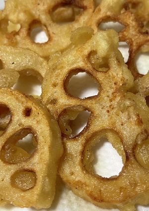 フライパン卵無さつまいもとレンコン天ぷら-レシピのメイン写真