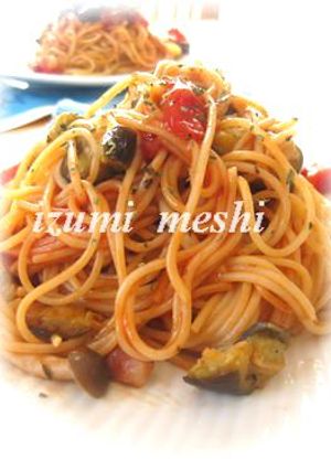 ♡ナスとベーコンのトマトパスタ♡-レシピのメイン写真