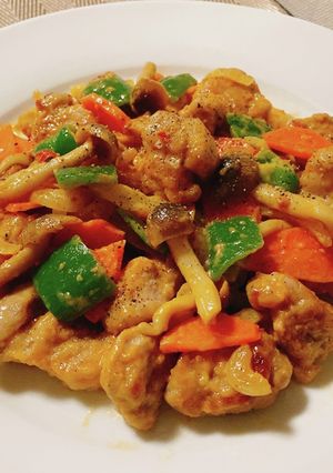 豚肉と野菜のピリ辛オーロラソース-レシピのメイン写真