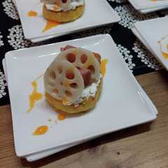 รูปของ れんこんとベーコンのおかずスイートポテト