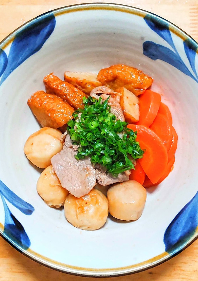豚こま肉と里芋と薩摩揚げの中華炒め-レシピのメイン写真