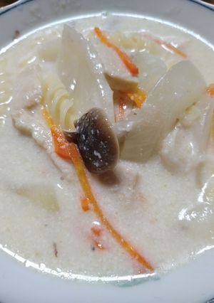 鶏むね肉のクリームスープ-レシピのメイン写真