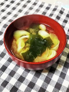 長ネギとわかめの味噌汁-レシピのメイン写真