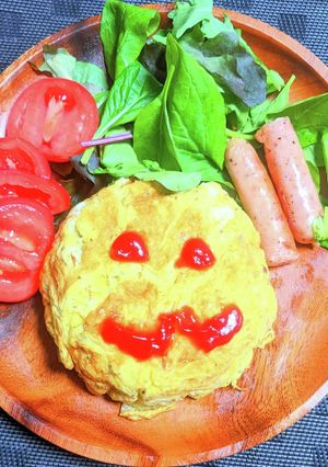 ハロウィンオムライス-レシピのメイン写真