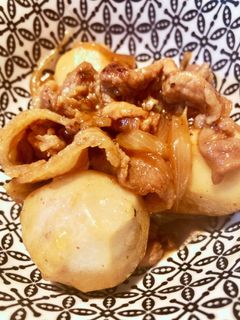 カンタン♪里芋と豚肉のこっくり煮物-レシピのメイン写真