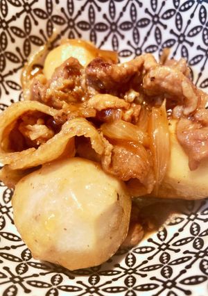 カンタン♪里芋と豚肉のこっくり煮物-レシピのメイン写真