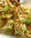 米粉でさっくり！白海老と葱のかき揚げ