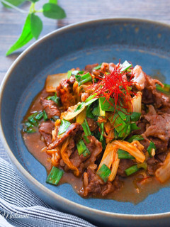 レンジで簡単!韓国風牛すき煮-レシピのメイン写真