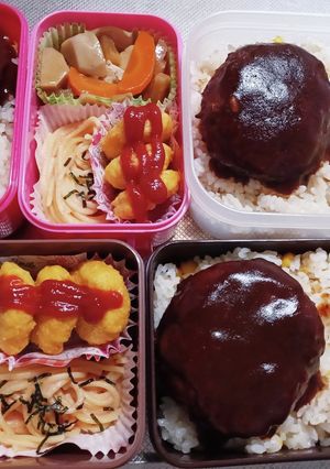 高校生息子、旦那、娘弁当(10/24)-レシピのメイン写真