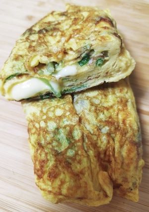 お弁当のおかず 水菜入甘い卵焼き-レシピのメイン写真