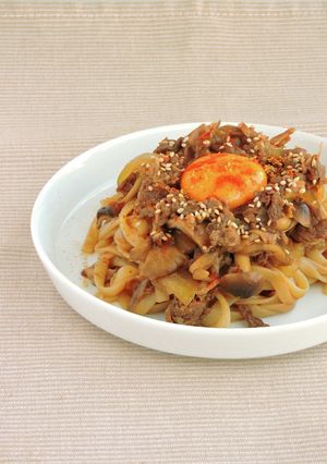 きのこプルコギの韓国風焼うどん-レシピのメイン写真
