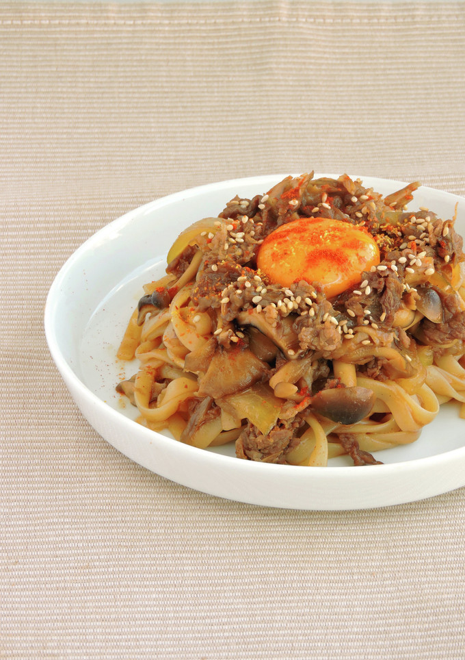 きのこプルコギの韓国風焼うどん-レシピのメイン写真