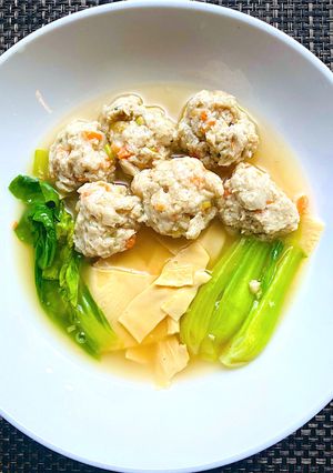 アジのすり身団子と干皮豆腐-レシピのメイン写真