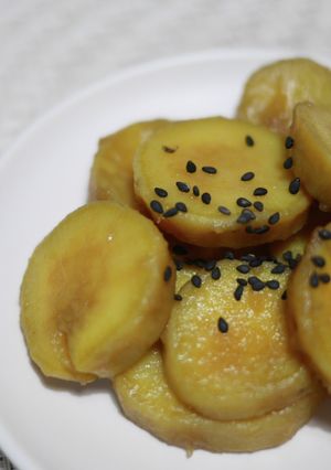 さつまいもの甘露煮(砂糖なし・レンジで)-レシピのメイン写真