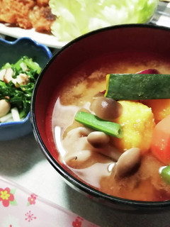カボチャのおから団子でほっこり味噌汁-レシピのメイン写真