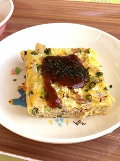お好み焼き風卵焼き/こども園・保育園給食-レシピのメイン写真