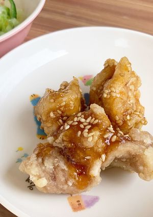 鶏唐揚げの甘辛煮（こども園・保育園給食）-レシピのメイン写真
