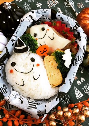 キャラ弁♡ハロウィンおばけ-レシピのメイン写真