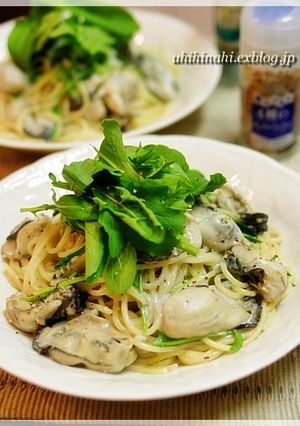 牡蠣とルッコラのクリームスパゲティ-レシピのメイン写真