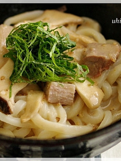 電子レンジで!柚子胡椒のゴマダレうどん-レシピのメイン写真