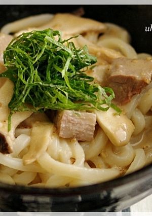 電子レンジで！柚子胡椒のゴマダレうどん-レシピのメイン写真