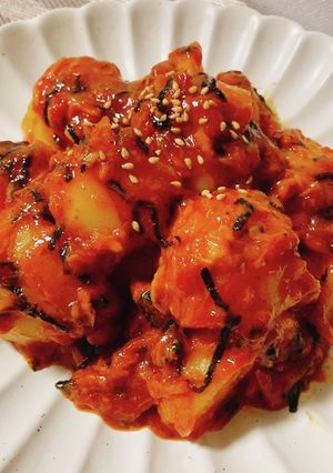 海苔香る♪ヤンニョムシーチキンじゃがいも-レシピのメイン写真