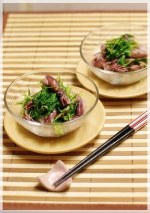 ホタルイカとおかひじきの酢味噌和え-レシピのメイン写真