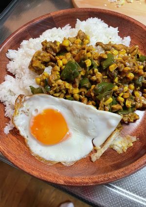 ピーマンとコーンとチキンのドライカレー-レシピのメイン写真
