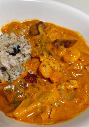 さつまいもとエビのココナッツカレー-レシピのメイン写真