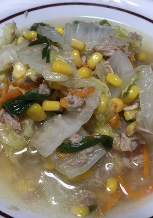 ツナと白菜のほっこり味噌汁-レシピのメイン写真