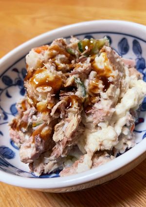 簡単おつまみ☆ポテトサラダのサバ缶和え-レシピのメイン写真