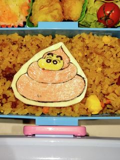 ピンクの○○○しんちゃん弁当~(笑)-レシピのメイン写真