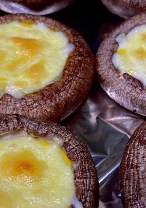 でっかい椎茸の・味噌マヨチーズ焼き-レシピのメイン写真