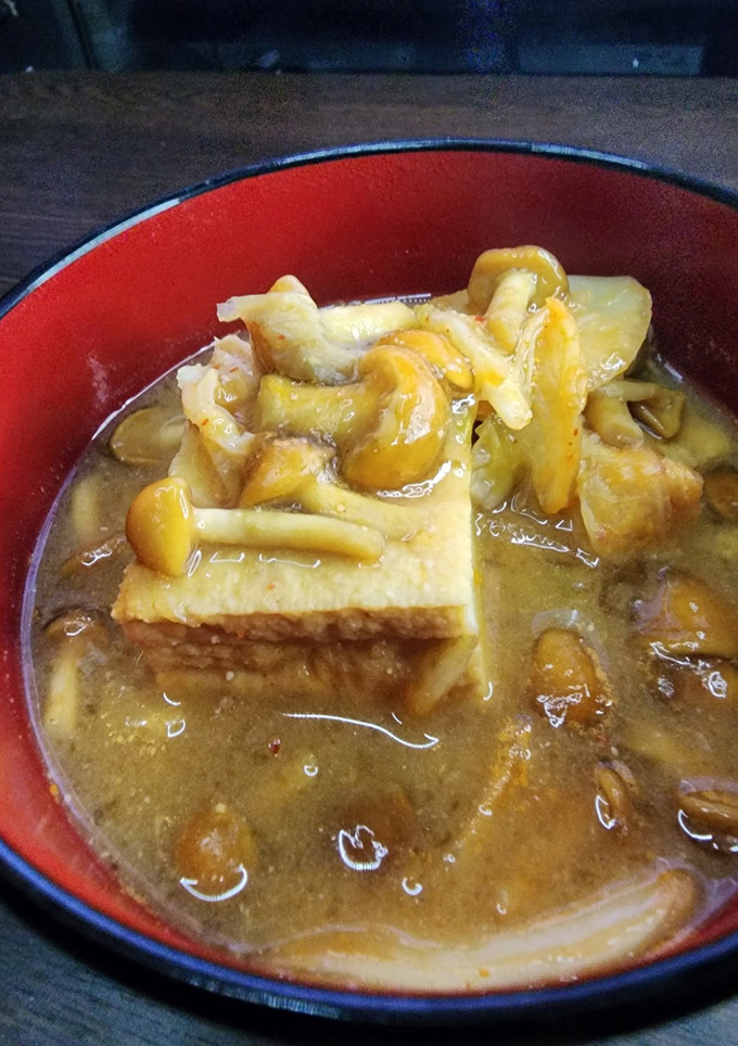 ♬厚揚げとキムチとなめこの温か味噌汁♬-レシピのメイン写真