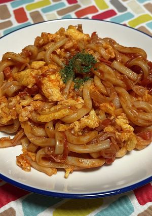 超簡単☆旨味堪能！オムレツ風味ナポリタン-レシピのメイン写真