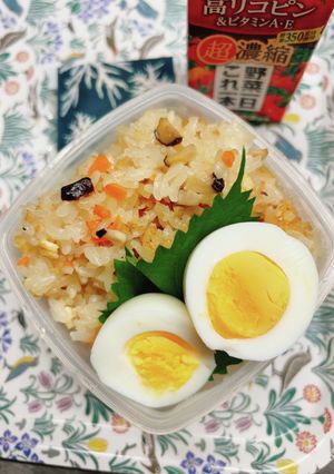 鶏ひき肉の炊き込みご飯-レシピのメイン写真
