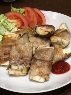 ぐるぐる肉巻きナス-レシピのメイン写真