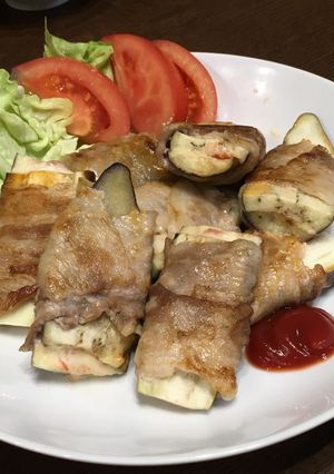ぐるぐる肉巻きナス-レシピのメイン写真